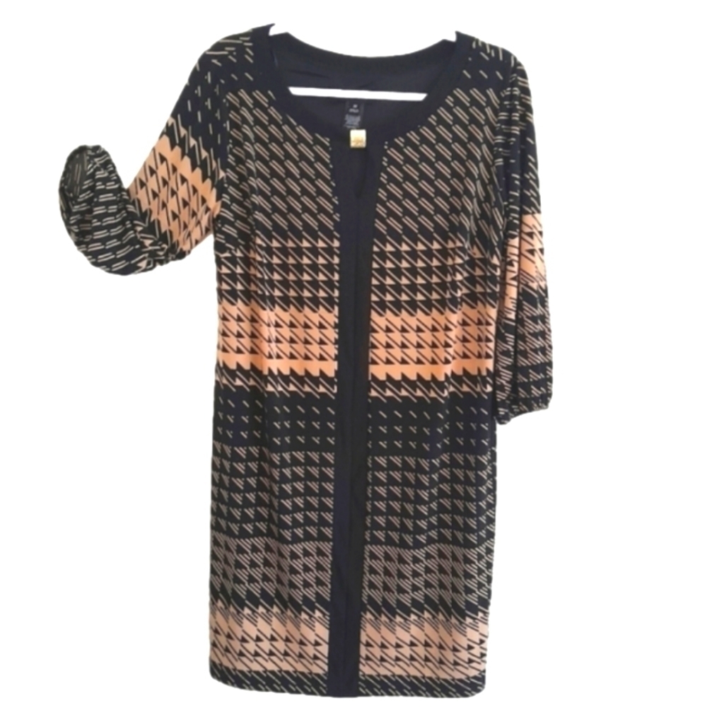 2/$35 ENFOCUS Studio Classic Shift Dress 3/4 sleeves Size 14  EUC Like NEW